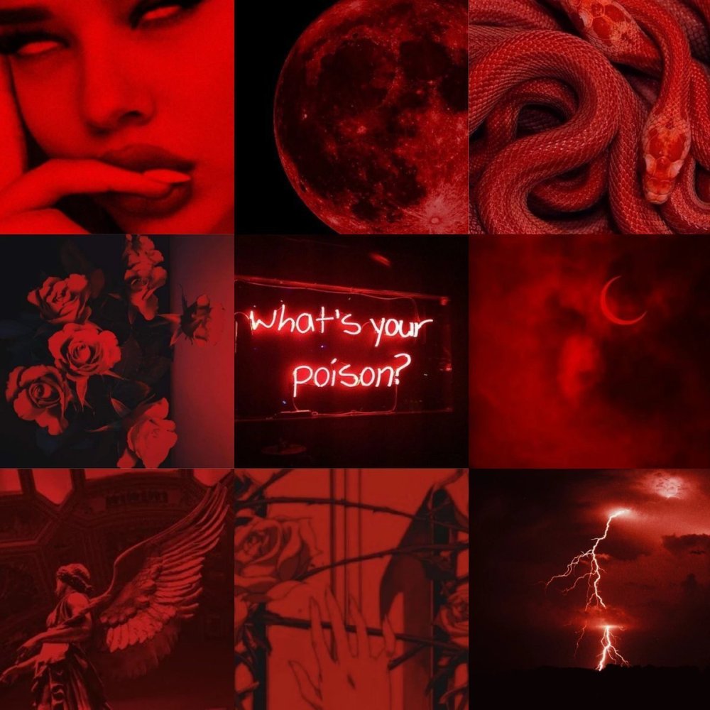 Красный коллаж