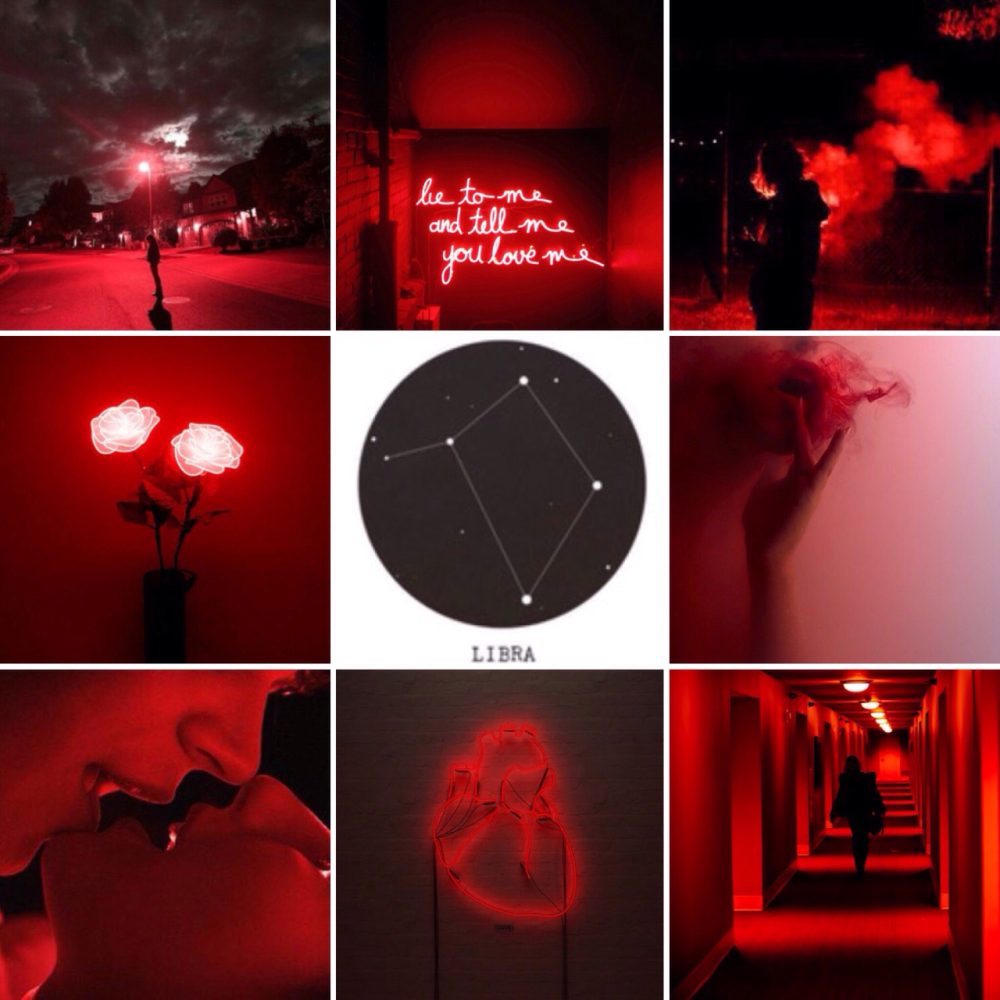 Черно красная Эстетика коллаж