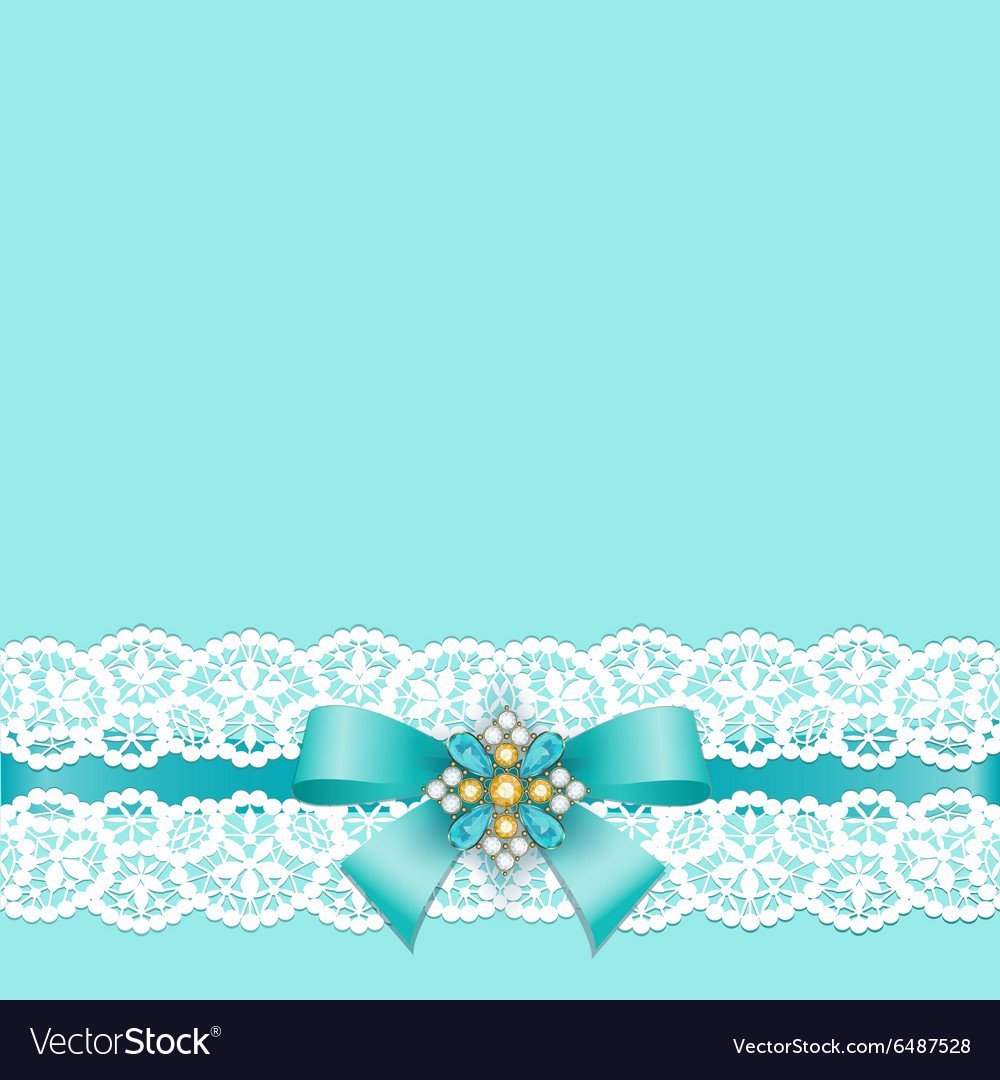 Бирюзовый фон с кружевом