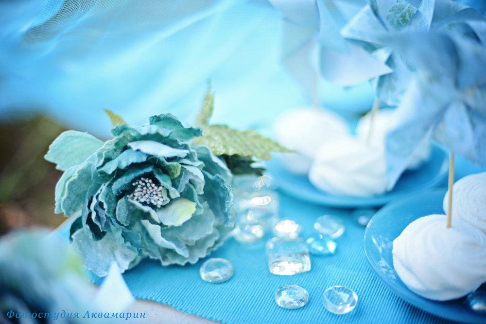 Цветы бирюзового цвета
