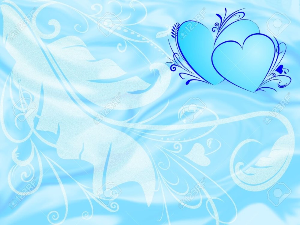 Синий свадебный фон