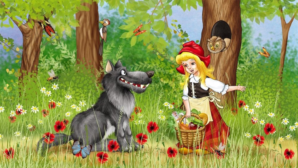 Красная шапочка сцена