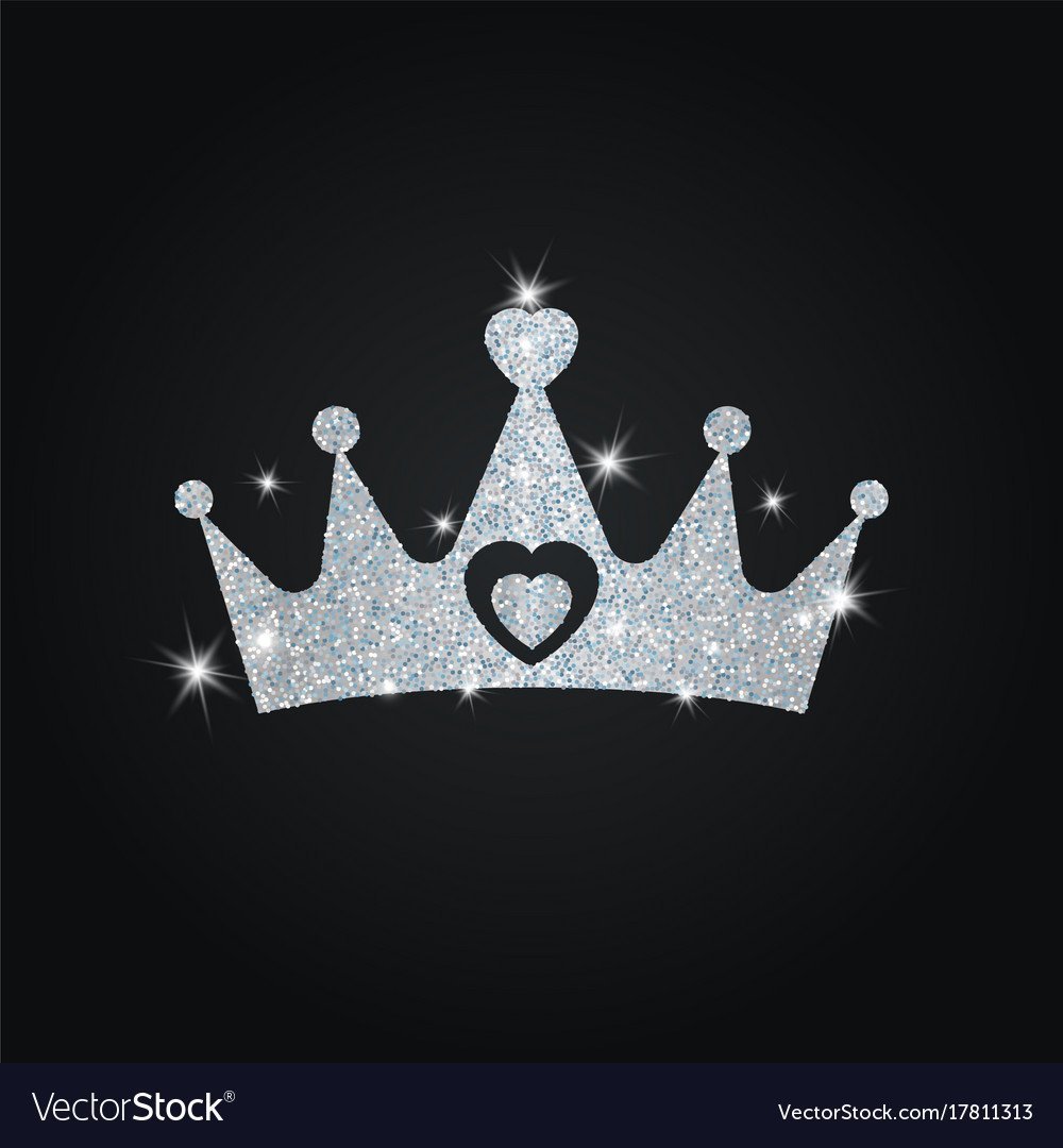 Белая корона на черном фоне