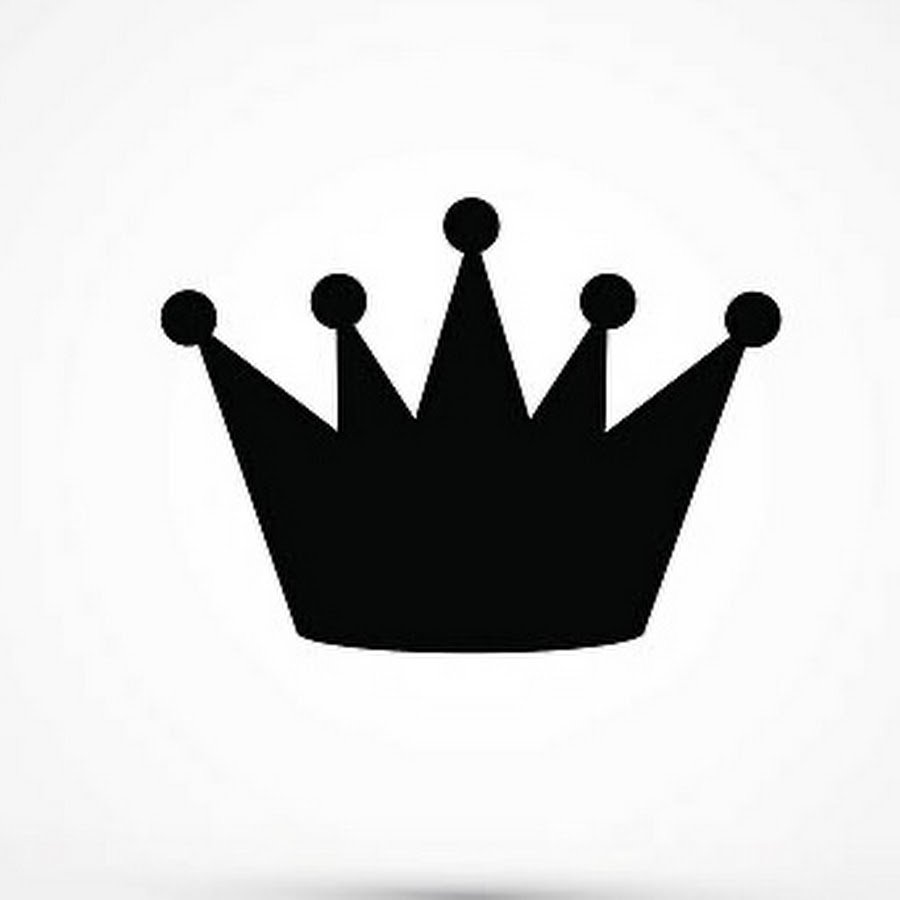 Корона в черно белом стиле