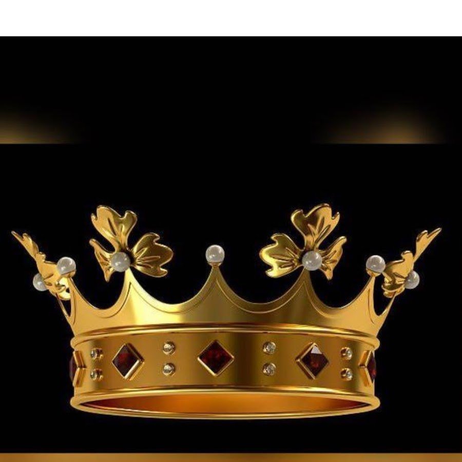 Черная корона на золотом фоне