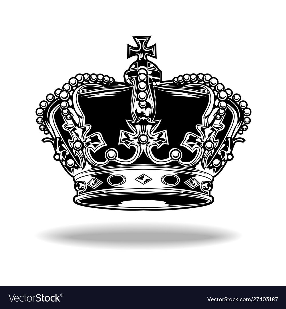 Корона черно белая