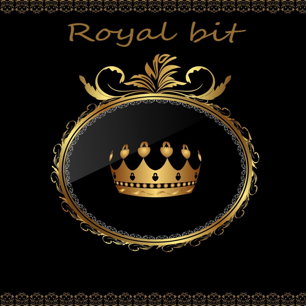 Черная корона на золотом фоне