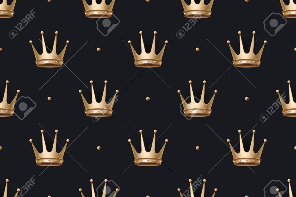 Корона золото на черном фоне