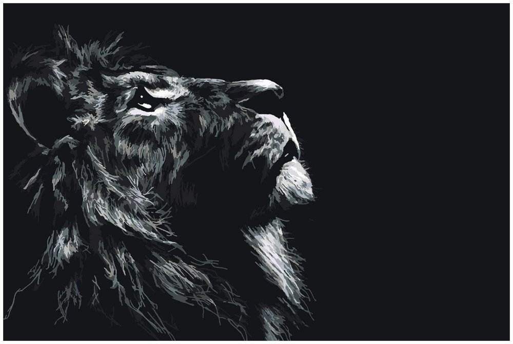 Волк на темном фоне