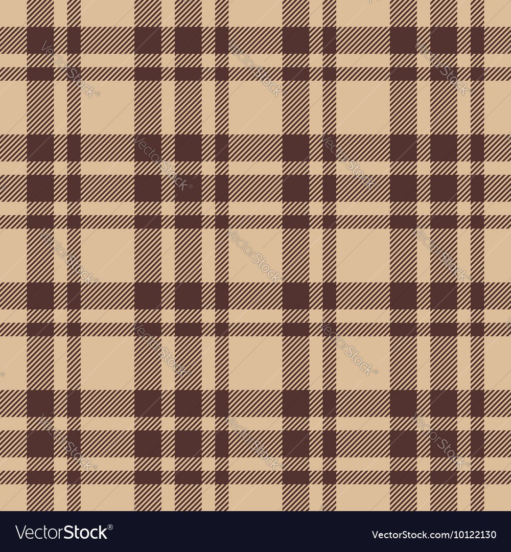 Коричневая шотландка ткань