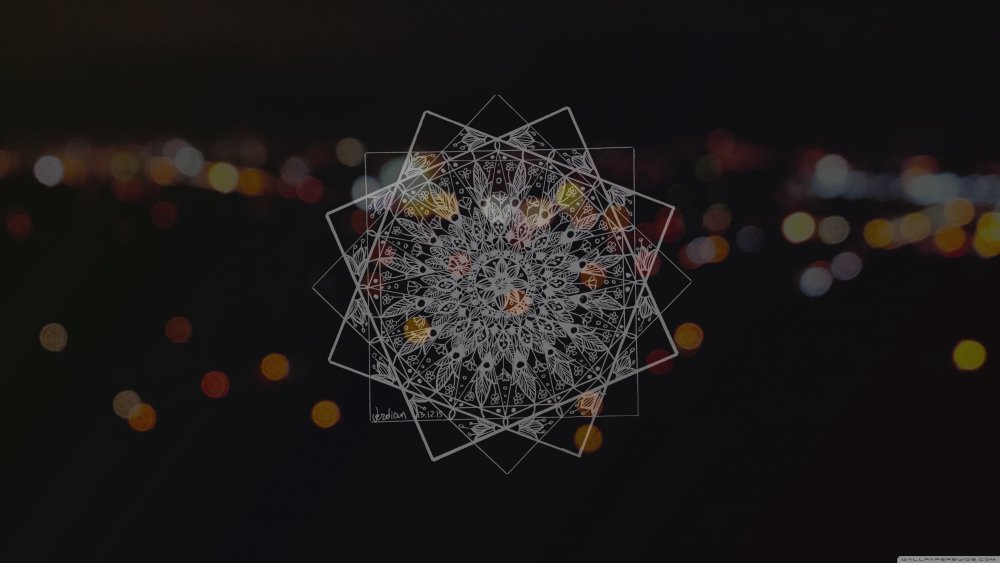 Мандала на черном фоне