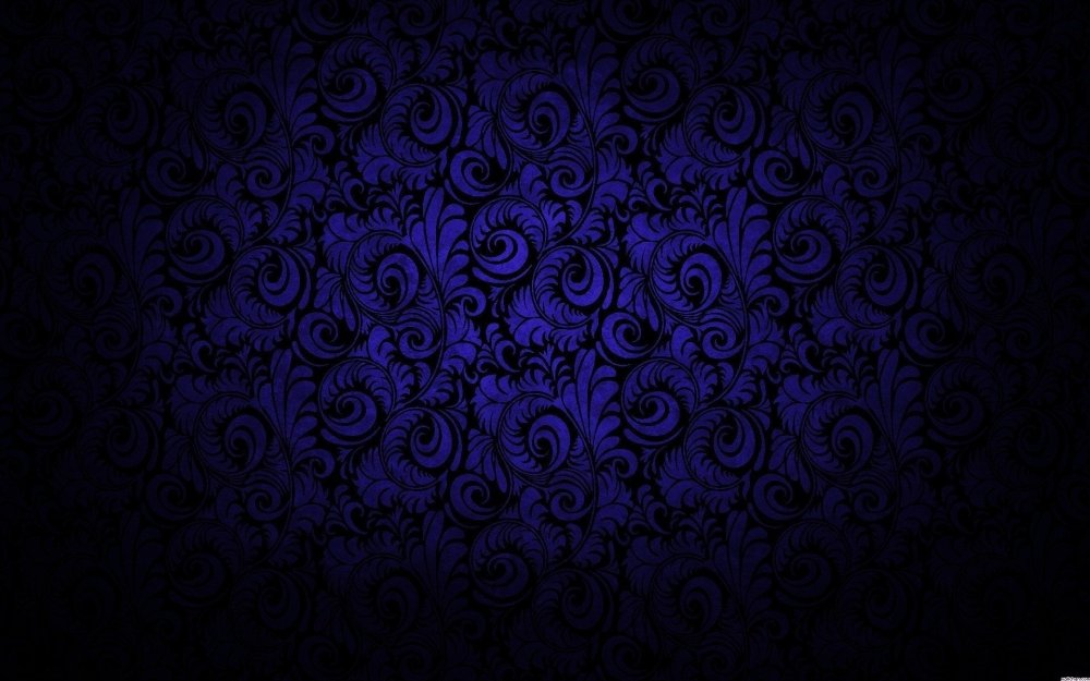 Синие узоры на черном фоне
