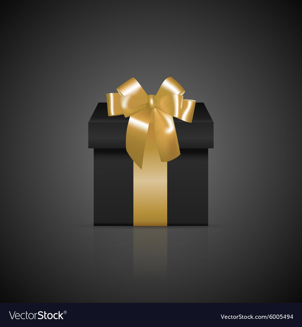 Черно желтая подарочная коробка