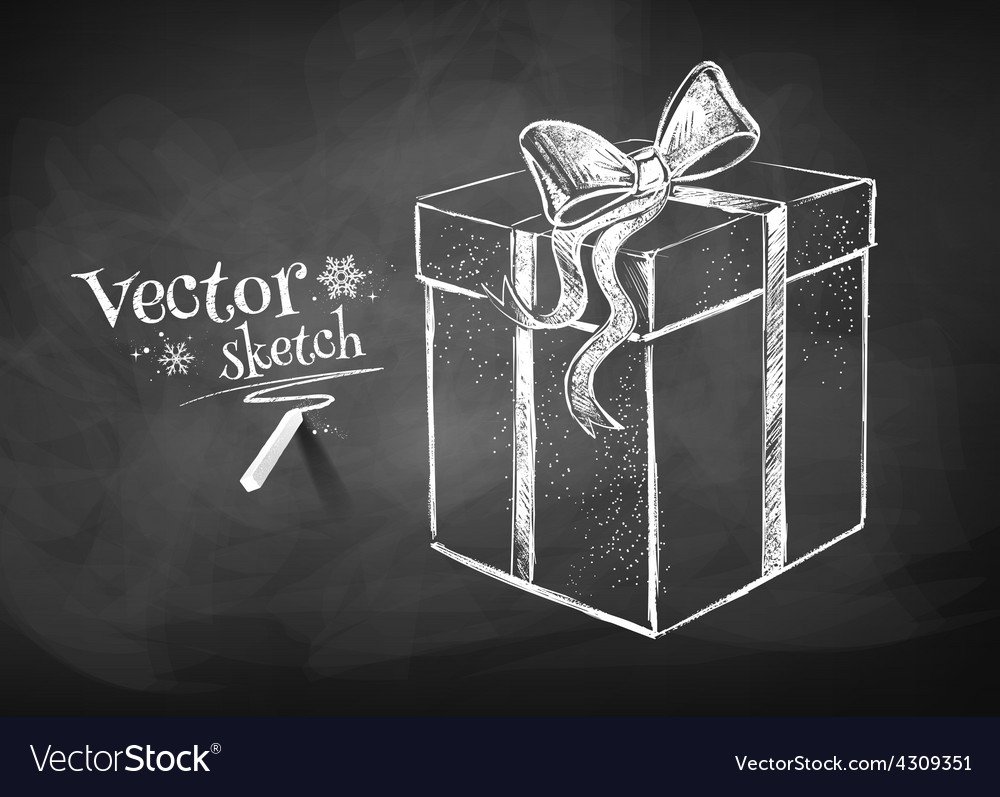 Подарок мелом на доске