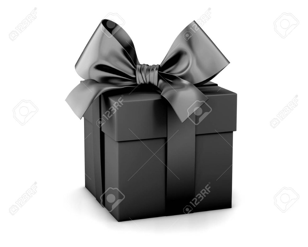 Подарочная коробка черная черная пятница