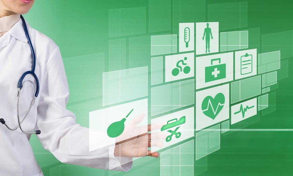 Зеленый фон с узорами