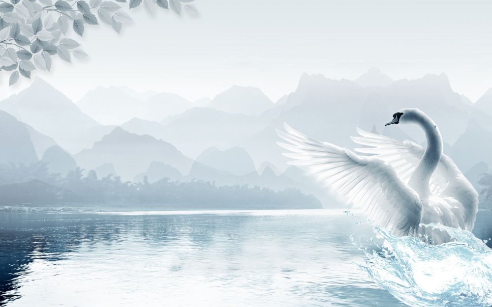 Лебеди фреска