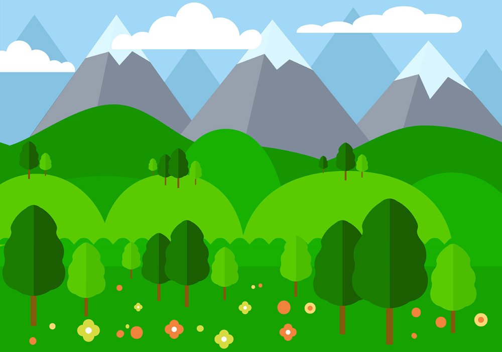 Пейзаж в coreldraw