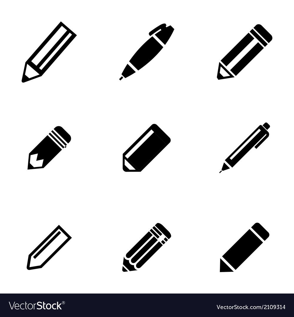Линия связи черно-белый значок карандашом VECTORSTOCK