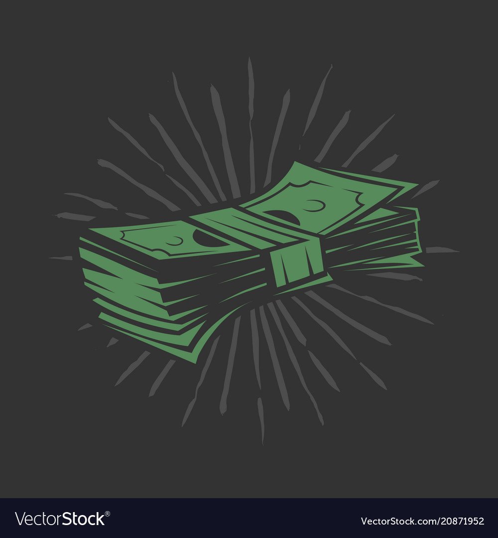 Деньги на черном фоне