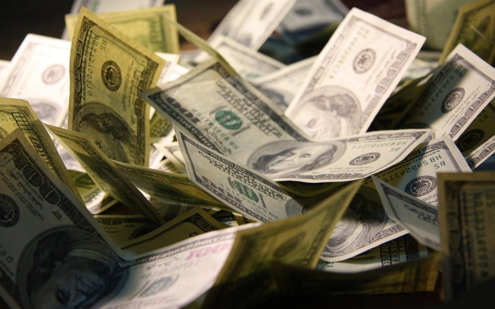 Черные обои с деньгами