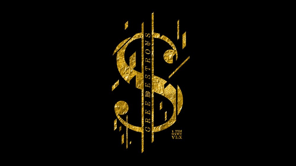 Знак доллара на черном фоне