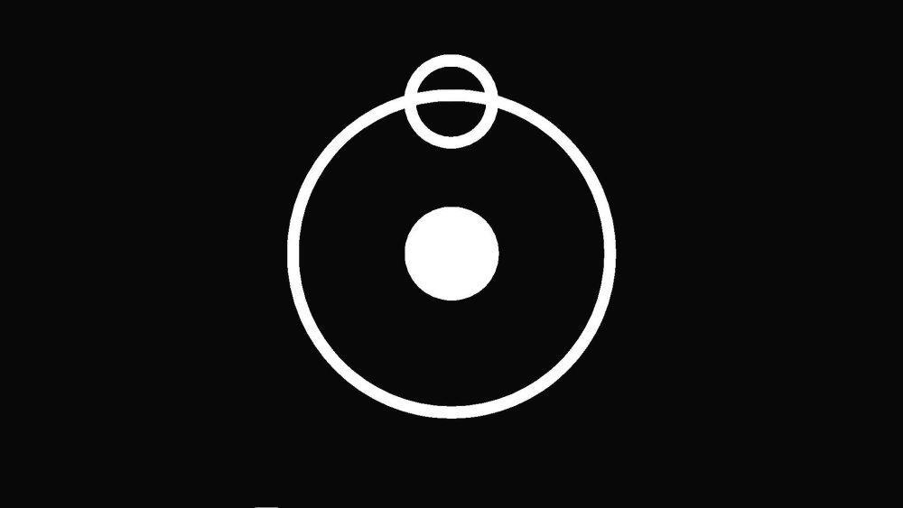 Белый круг на черном фоне