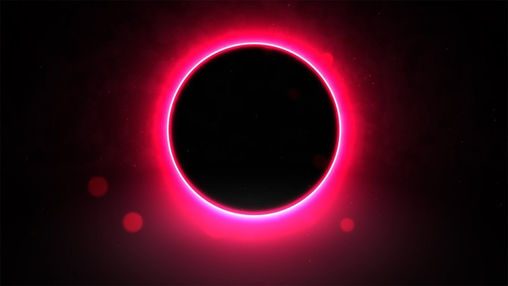 Красный круг неон