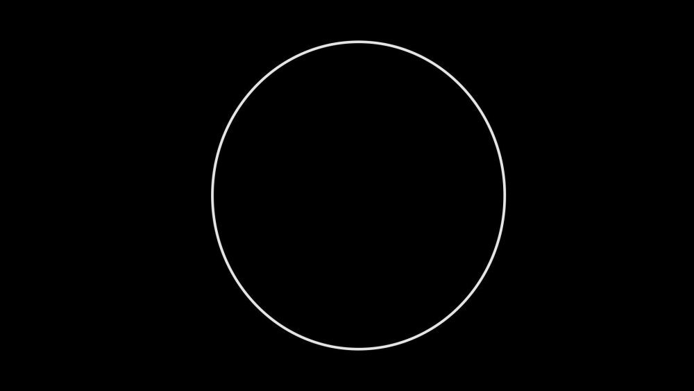 Окружность на черном фоне