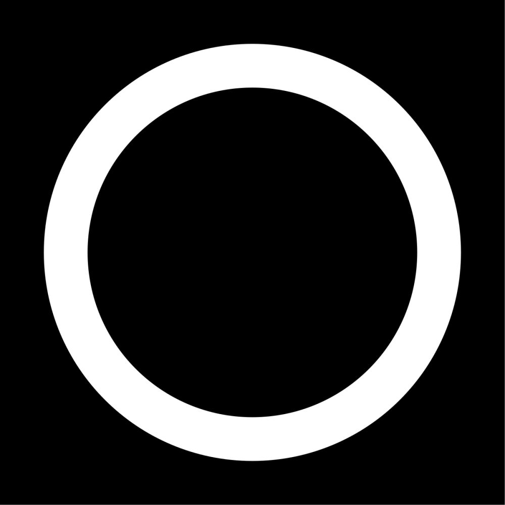 Белый круг на черном фоне