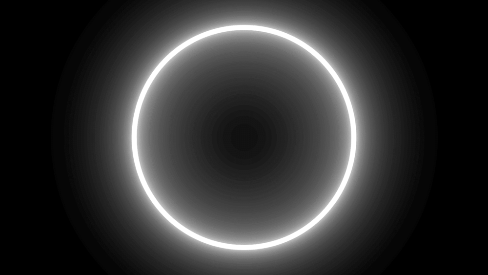 Белый круг на черном фоне