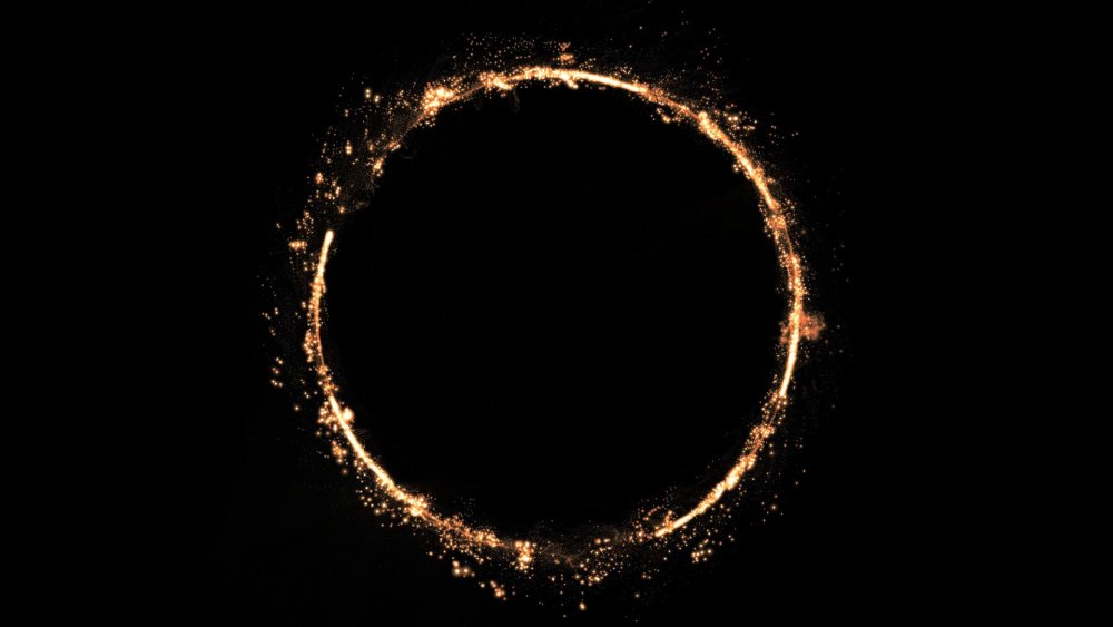 Золотой круг на черном фоне