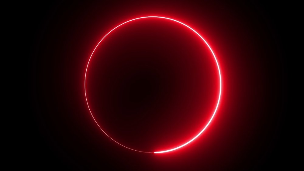 Зеленый неоновый круг