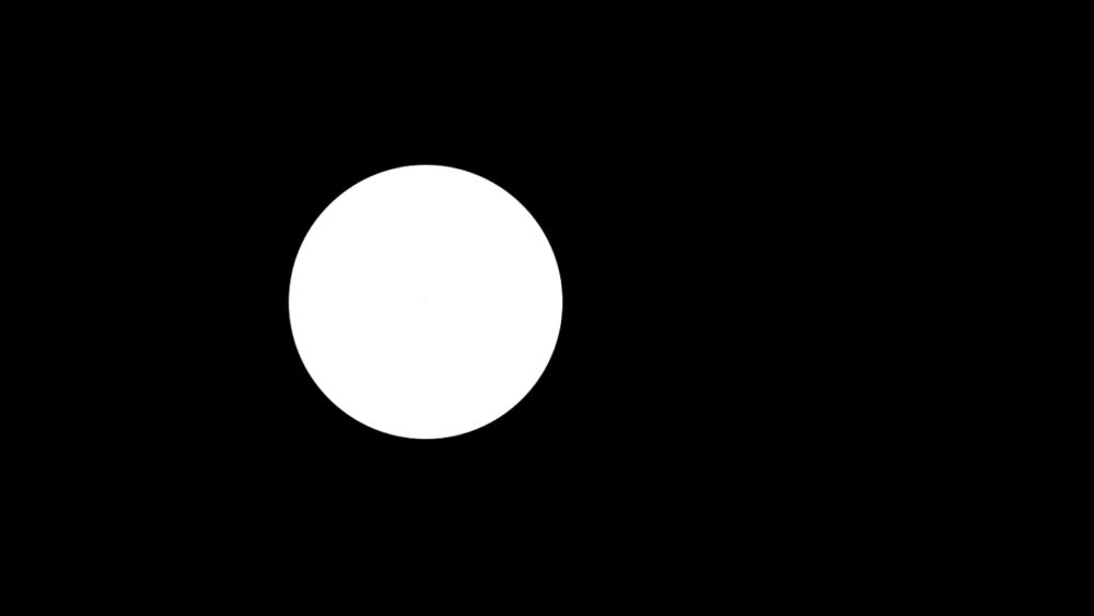 Белый круг на черном фоне