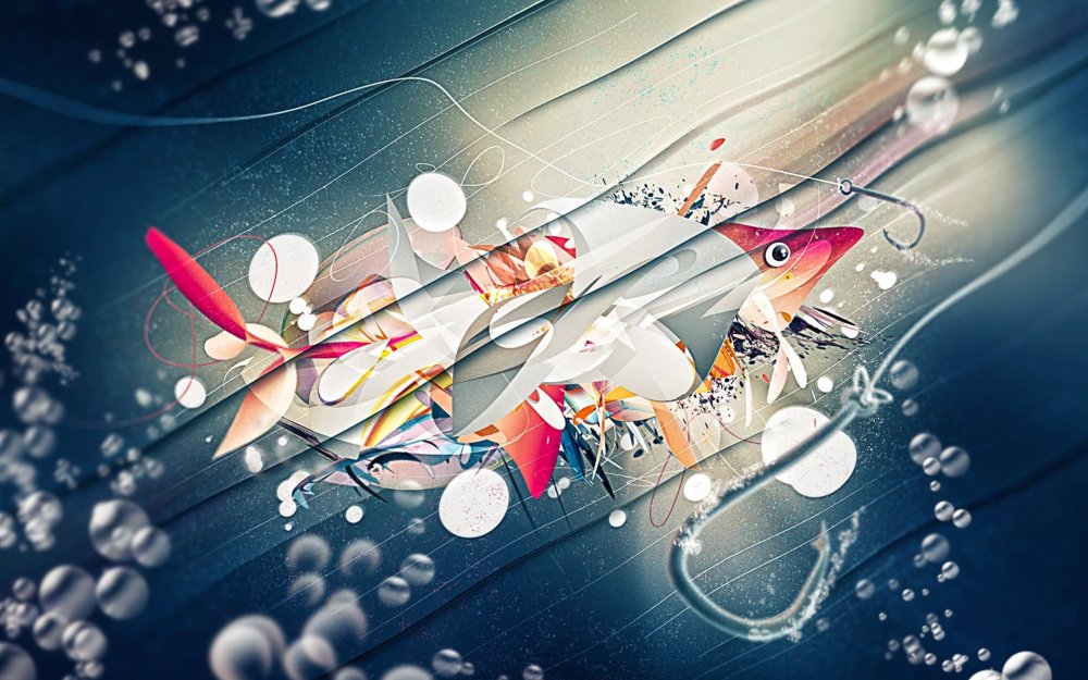 Рыбак абстракция