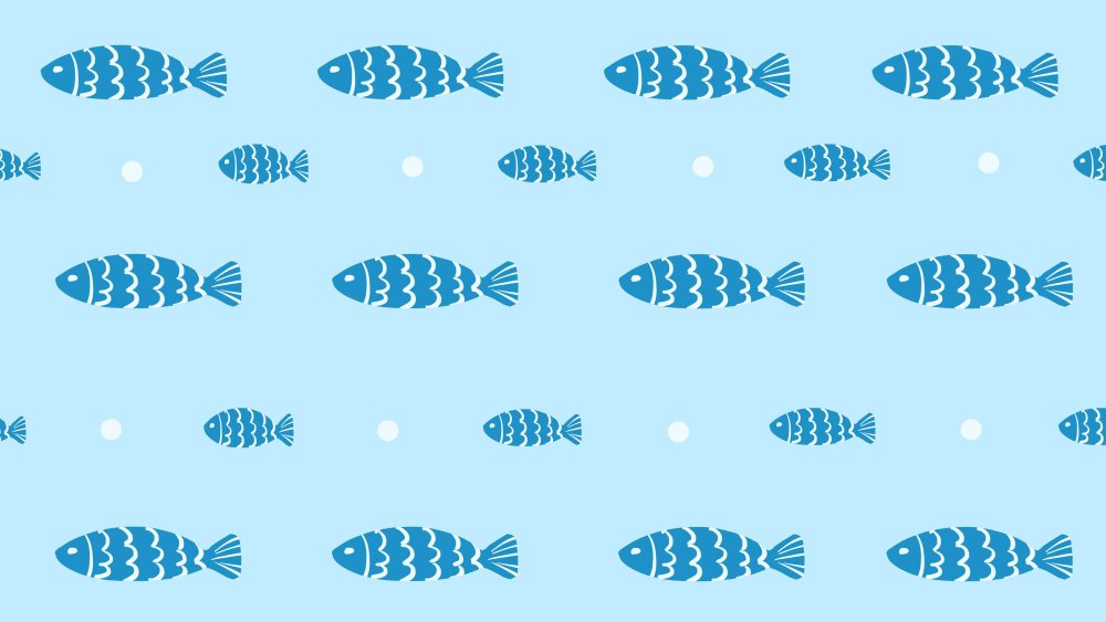 Рыба на синем фоне