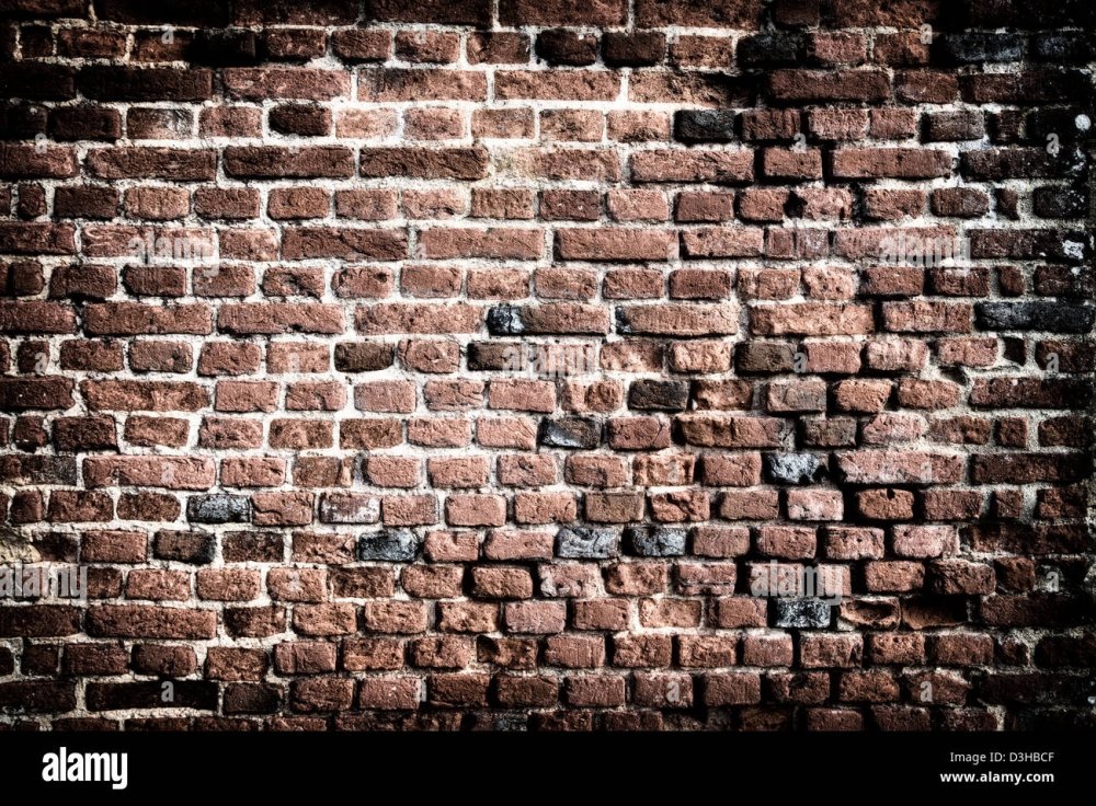 Кирпичная стена Старая темная