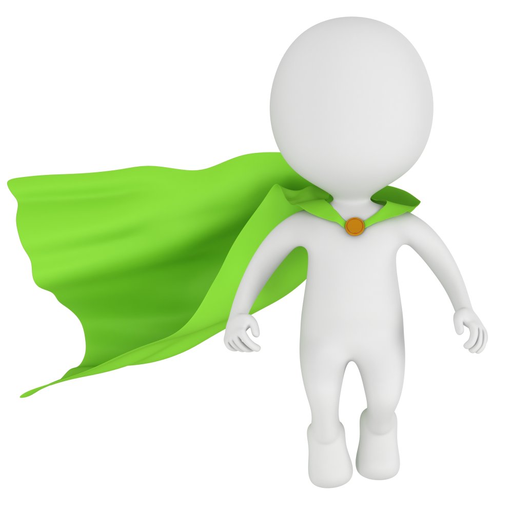 Человечек с белым плащом