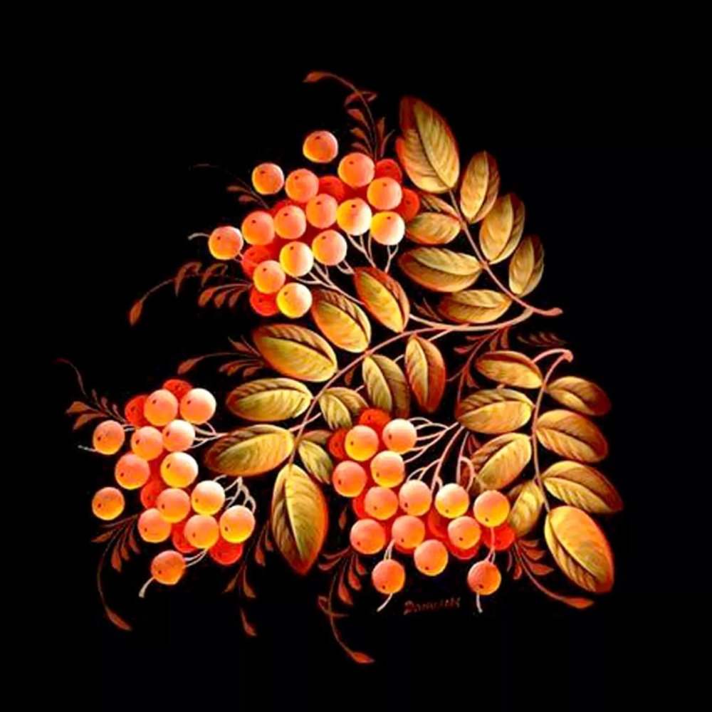 Жостово рябина рябина роспись