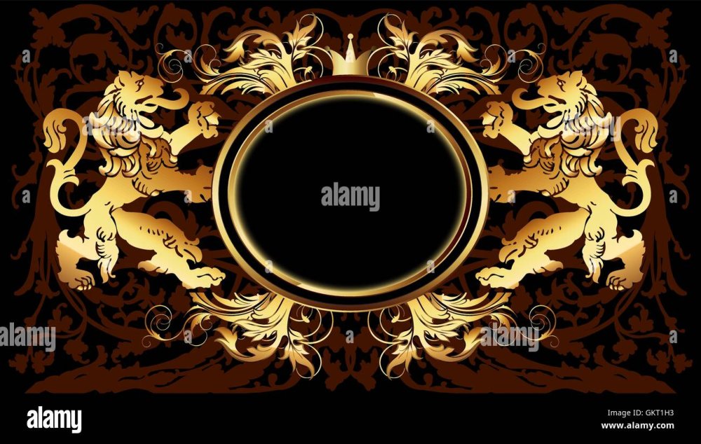 Лев на золотом фоне