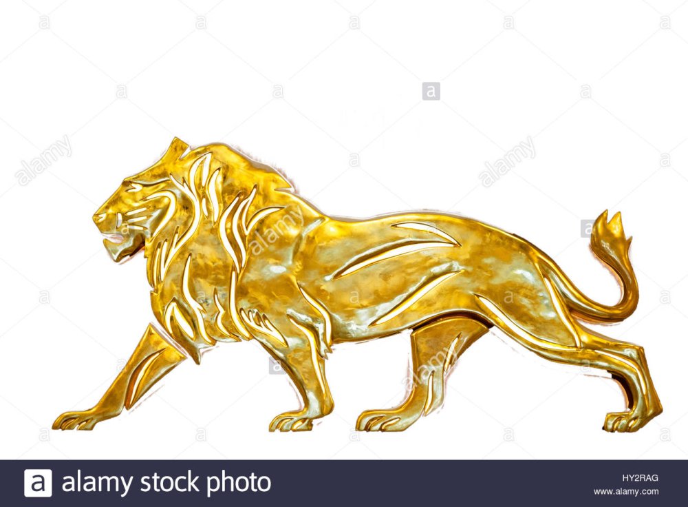 Лев золотистого цвета