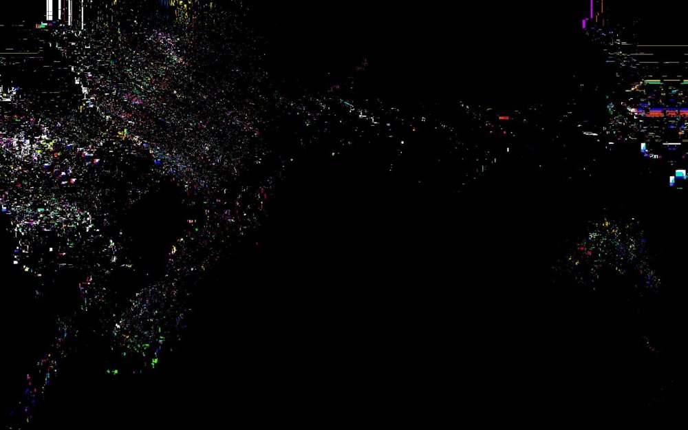 Глитч эффект на черном фоне