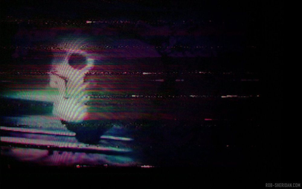 Помехи на черном фоне