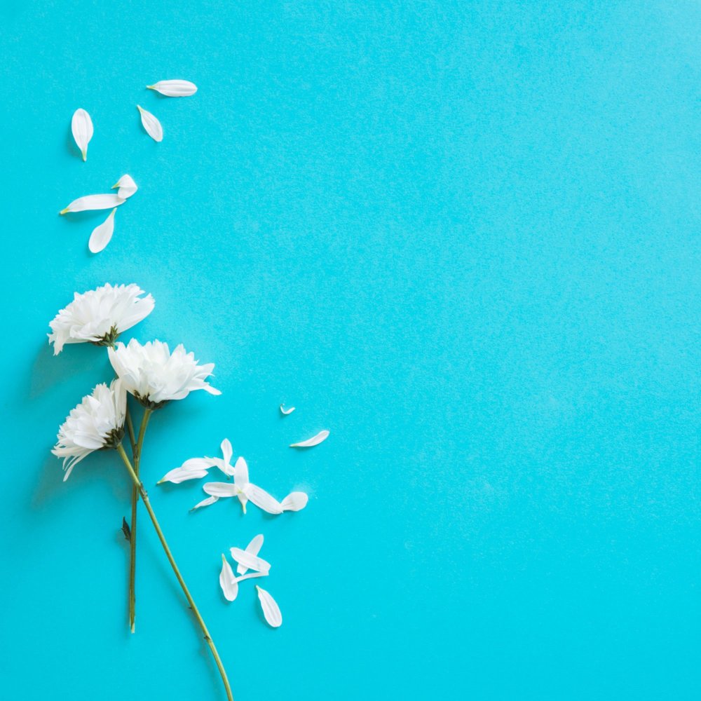 Акварель голубой