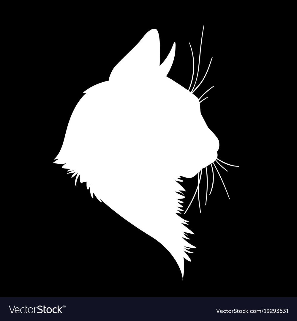 Силуэт головы кота