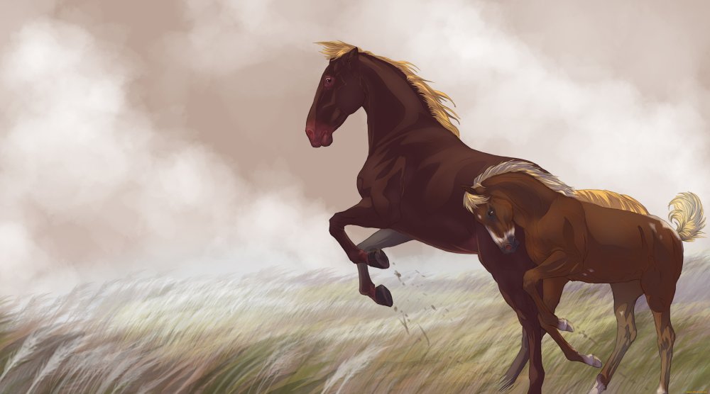 Лошадь в тумане Эстетика