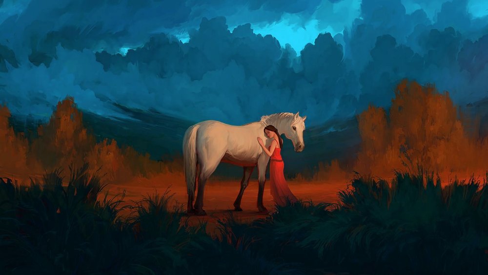 Табун лошадей в степи