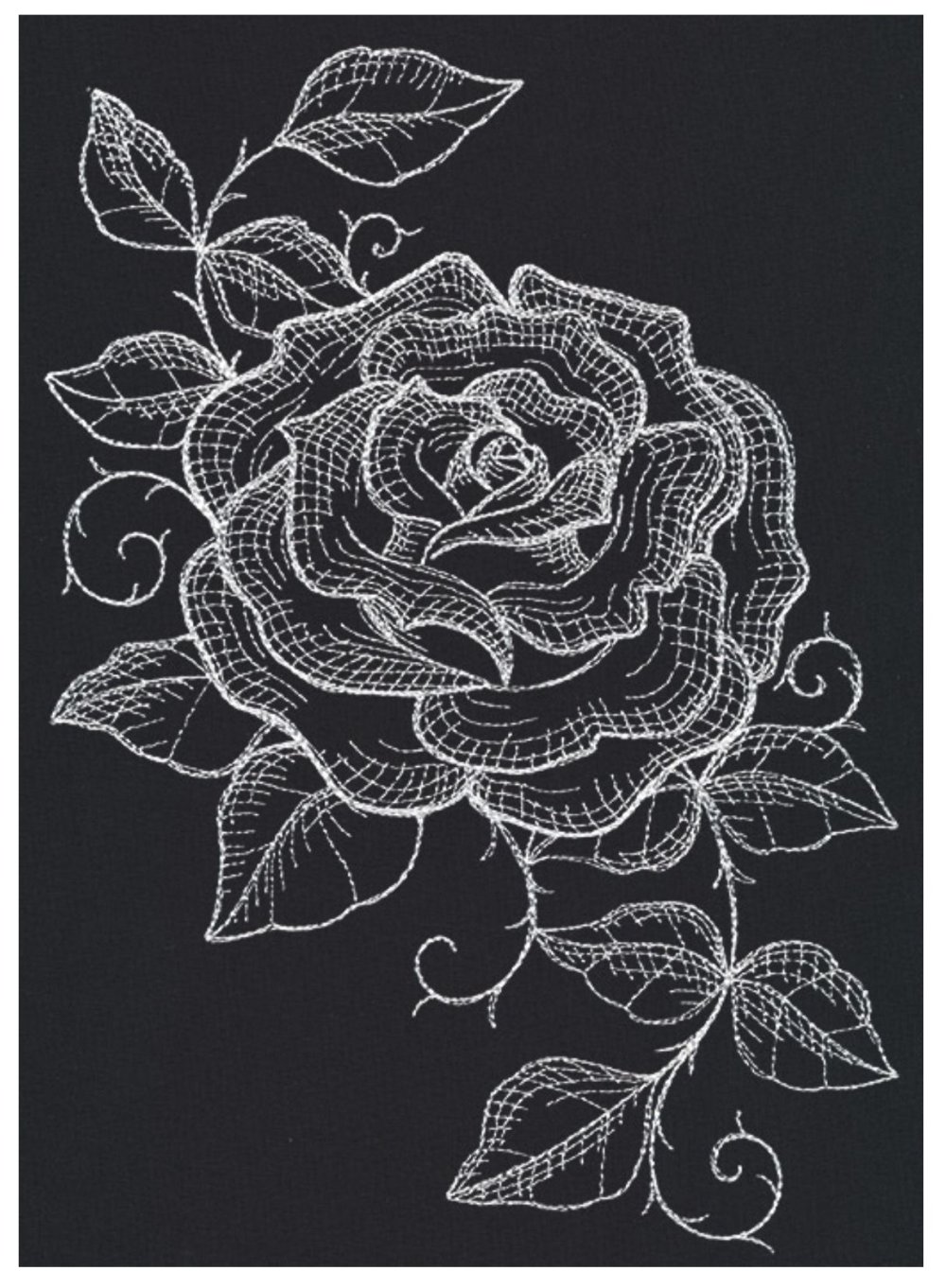 Чёрная вышивка