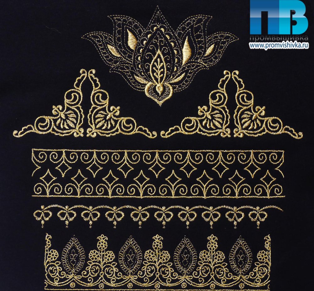 Золотная вышивка на одежде