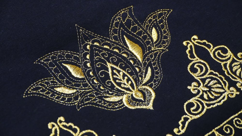 Золотое шитье гладью